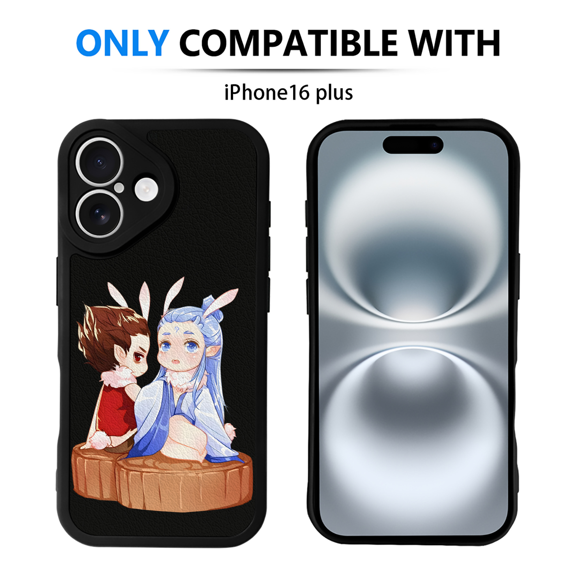 （画像用） Ne Zha 2 ナタ 魔童の大暴れ 【iPhone 16シリーズ対応】シリコンスマホケース（レザー調） 材質：シリコン